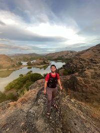 Scenic view of sea against sky. the beauty of nusa tenggara landscape