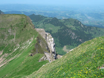 High angle view of valley