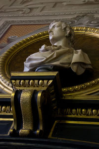 Low angle view of buddha statue