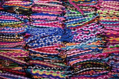 Full frame shot of multi colored candies for sale in market