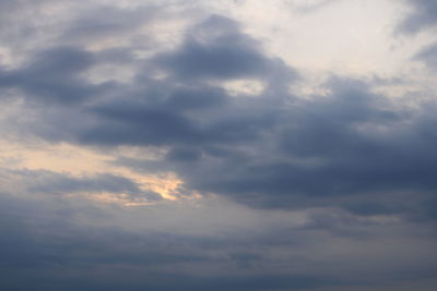 Low angle view of clouds in sky