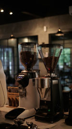 Close-up of wineglass on table