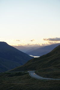 Scenic view of landscape against sky during sunset