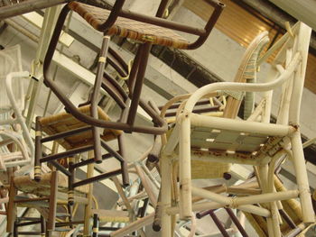 Close-up of chairs