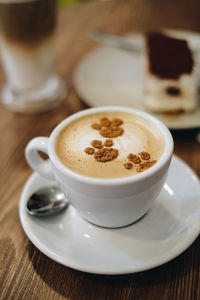 Close-up of coffee on table