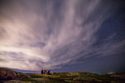 Scenic view of landscape against cloudy sky