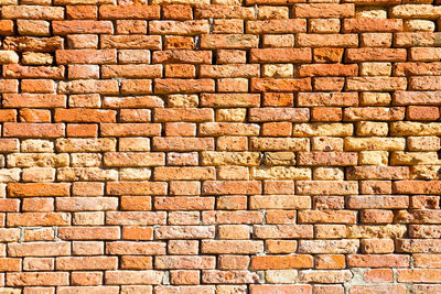 Brick red grunge wall texture for background