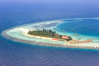 High angle view of swimming pool