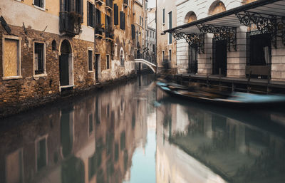 Canal amidst buildings in city