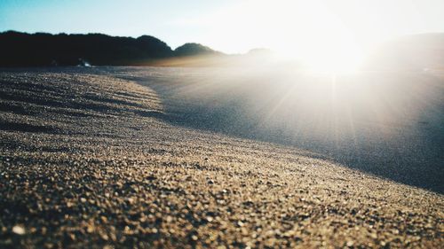 Scenic view of landscape against sky during sunset