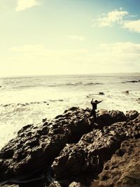 Scenic view of sea against sky