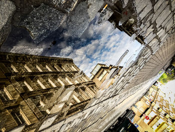 Low angle view of buildings against sky