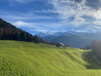 Scenic view of landscape against sky