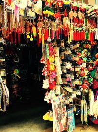 Clothes hanging in store for sale in market