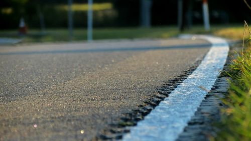 Close-up of railroad track