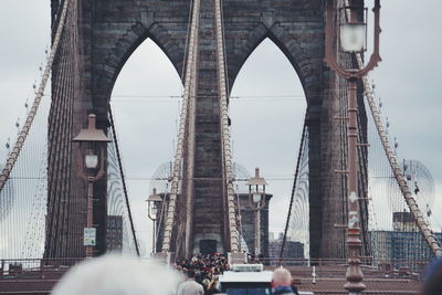 View of brooklyn bridge against sky