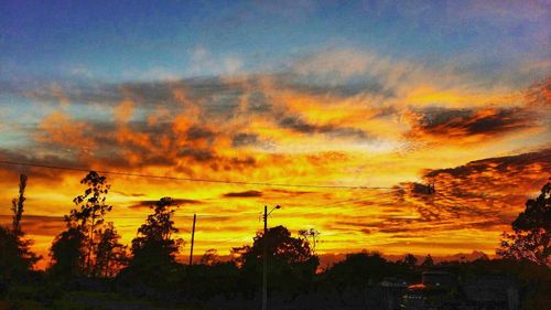 Cloudy sky at sunset