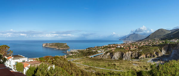 Panoramic shot of sea against sky