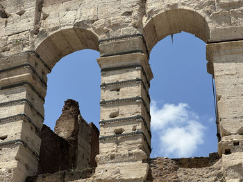 Low angle view of historic building