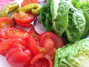 Close-up of vegetables in plate