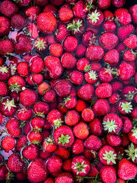 Full frame shot of strawberries