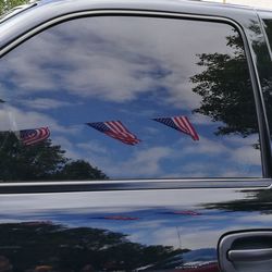 Scenic view of flag against sky