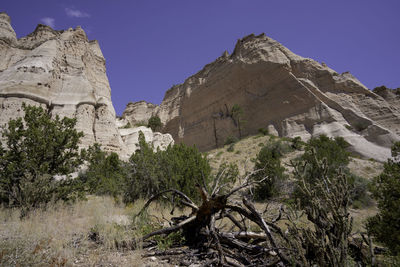 Scenic view of mountain against clear sky