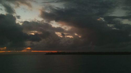 Scenic view of cloudy sky during sunset