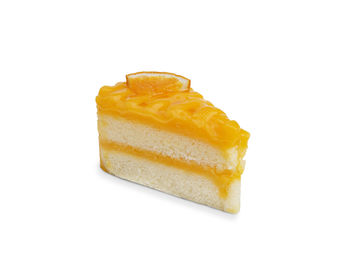 Close-up of ice cream over white background