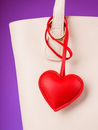 Close-up of heart shapes on white background
