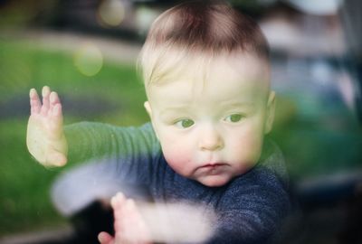 Portrait of cute baby boy