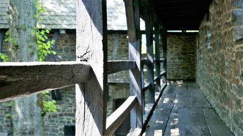 View of empty bridge