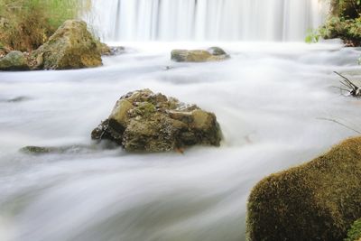 Scenic view of waterfall