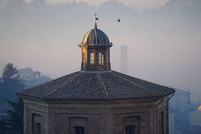 Low angle view of temple against sky