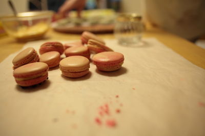 Close-up of cake on table