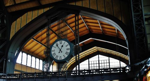 Low angle view of clock