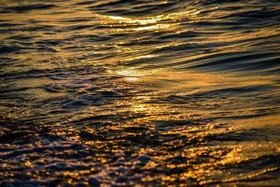 Full frame shot of sea at sunset