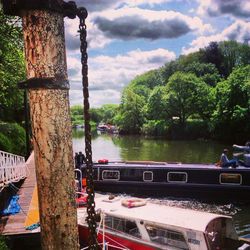 Boats in river