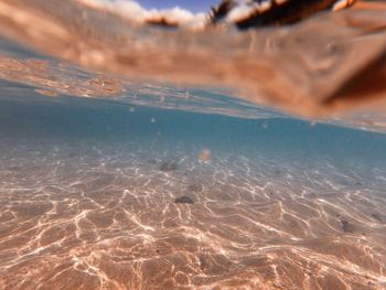 Close-up of water against sky