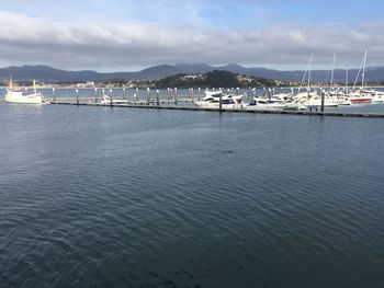 Boats in harbor