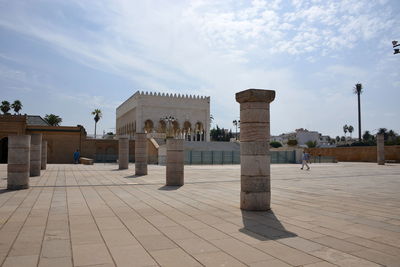 Exterior of historic building against sky