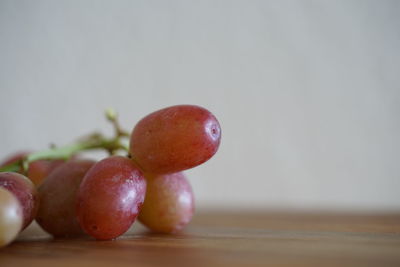 Close-up of strawberries on table