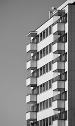Low angle view of building against clear sky