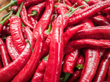 Full frame shot of red chili peppers