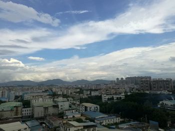 Cityscape against sky