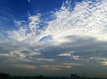 Low angle view of scenic sky