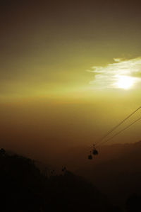 Scenic view of landscape at sunset