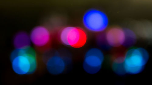 Defocused image of illuminated lights