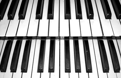 Close-up of piano keys