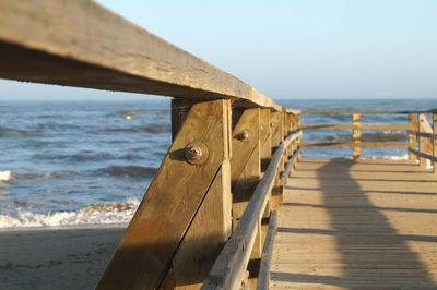 Wooden pier on sea